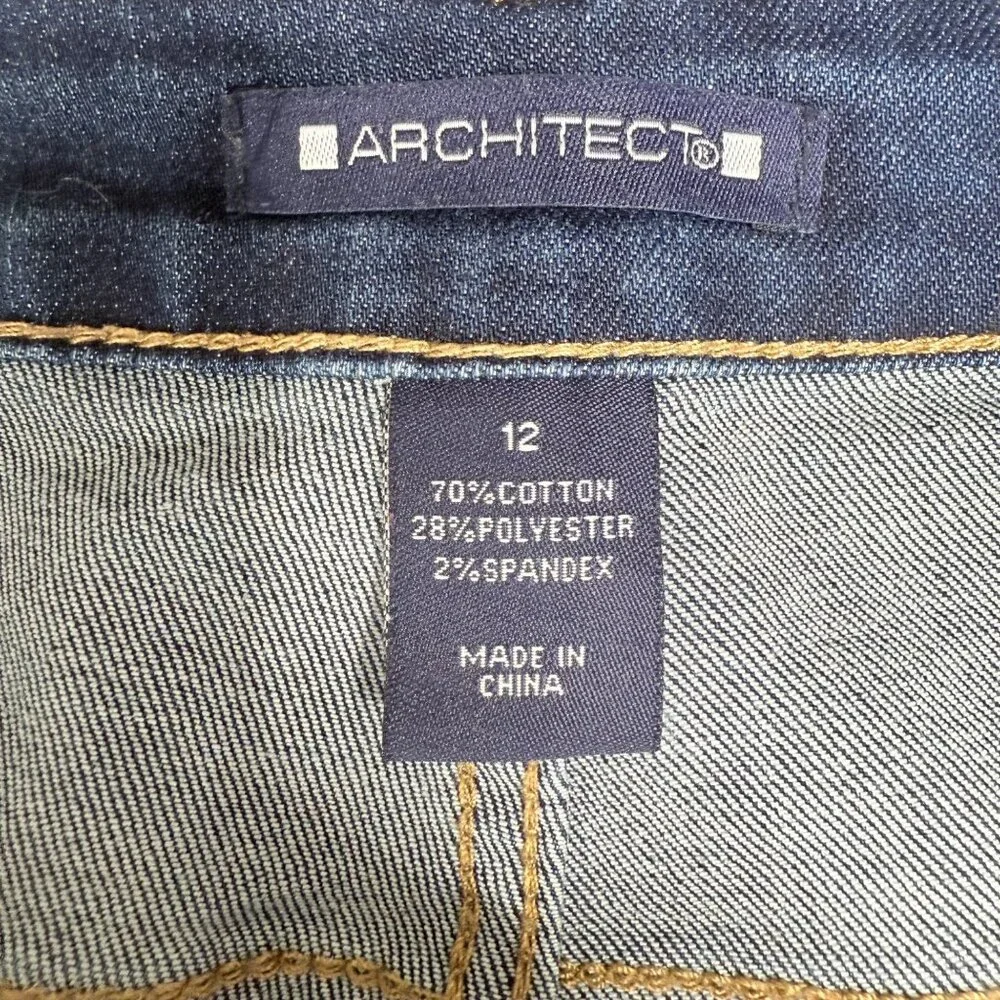 Architect Womens Size 12 Straight Leg Blue Jeans Cotton Blend - Picture 3 of 9